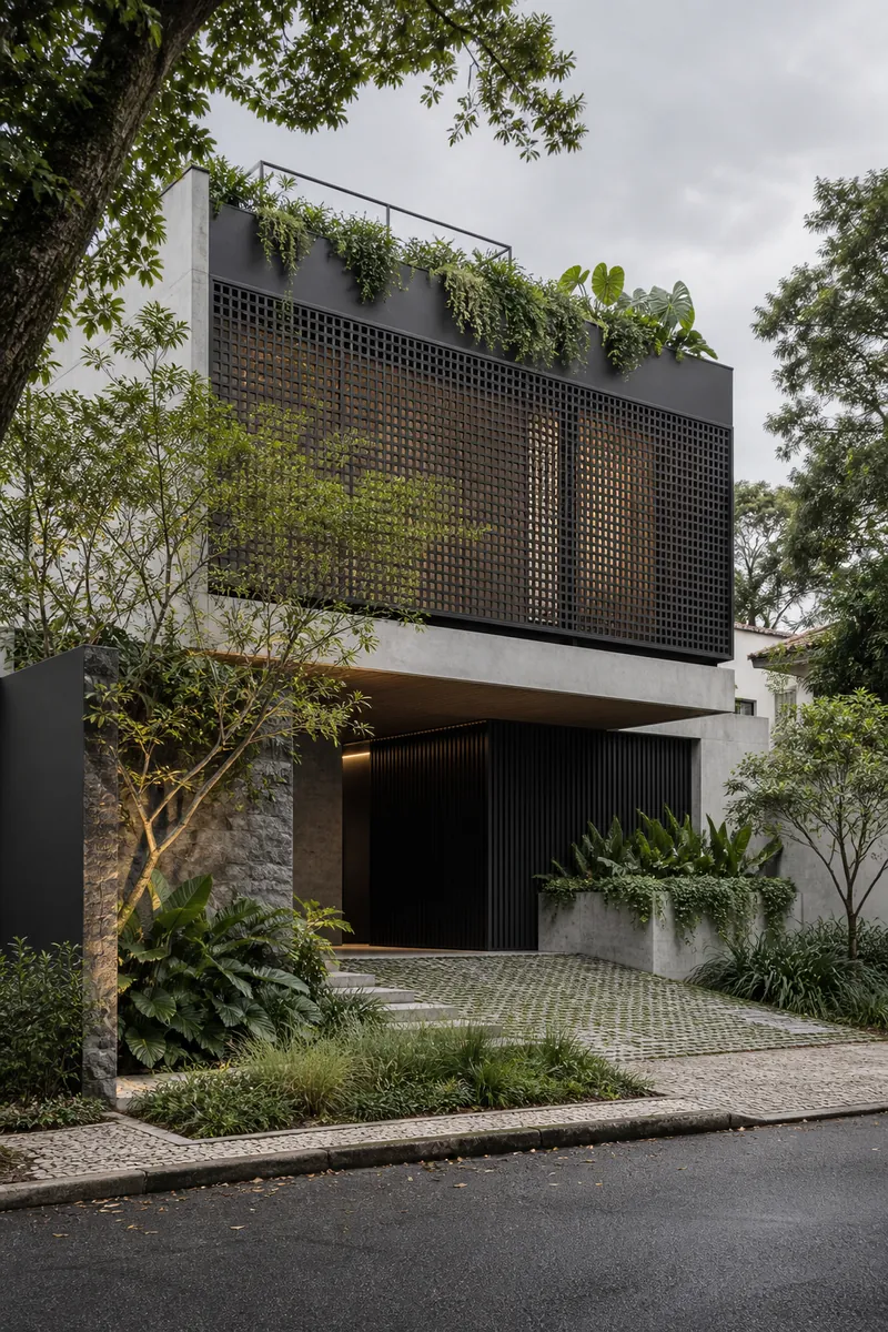 Integração entre arquitetura e interiores em projeto residencial